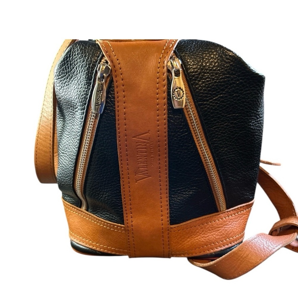 Valentina Italian leather sling backpack